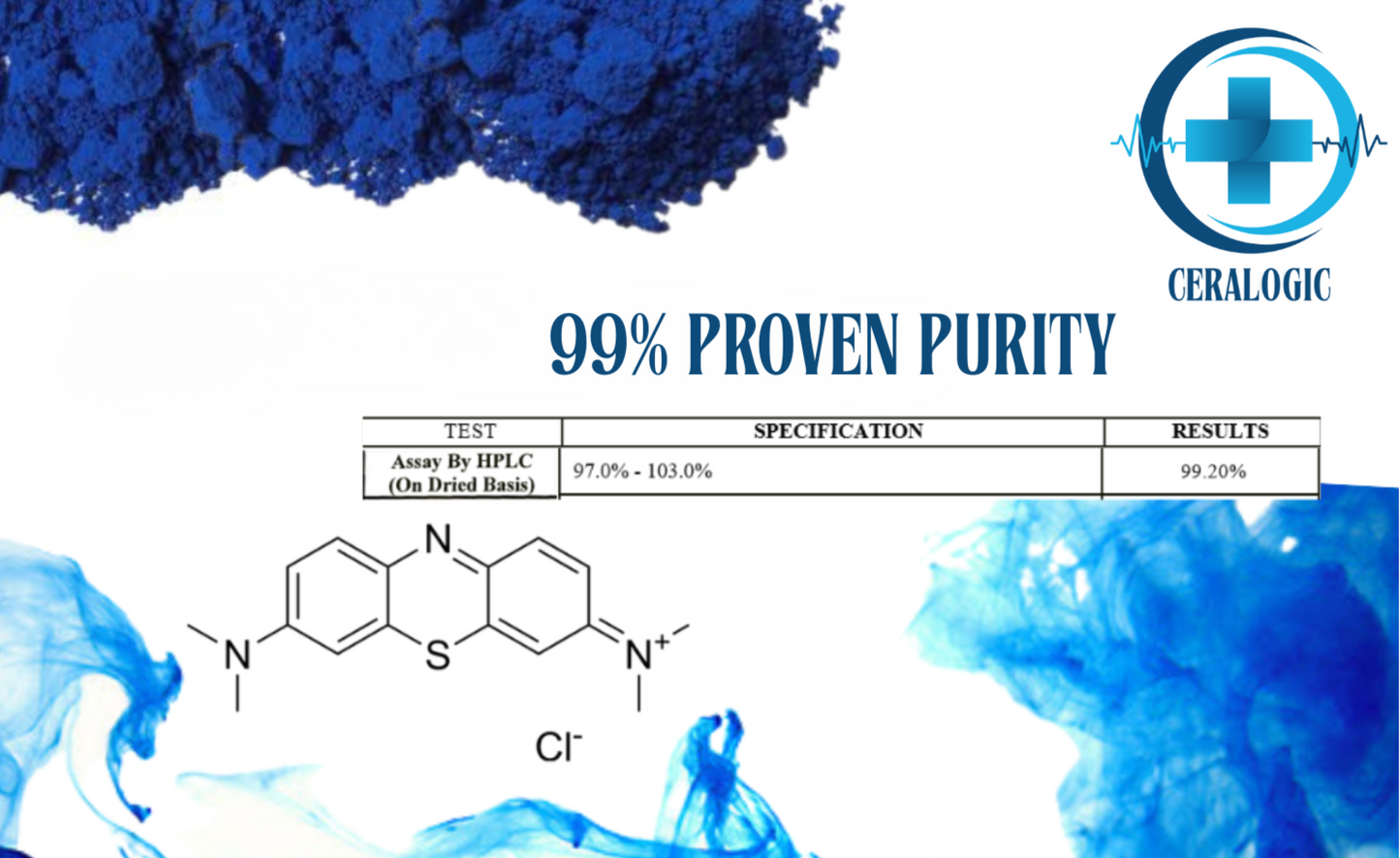 CERALOGIC Methylene Blue - USP Grade, Formaldehyde-Free